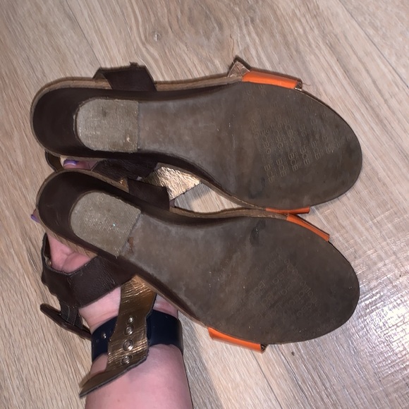 Bcbgeneration Brandee brown orange wedges - Picture 7 of 8